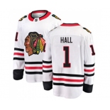 Chicago Blackhawks #1 Glenn Hall Fanatics Branded White Away Breakaway NHL Jersey