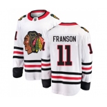 Chicago Blackhawks #11 Cody Franson Fanatics Branded White Away Breakaway NHL Jersey