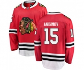 Chicago Blackhawks #15 Artem Anisimov Fanatics Branded Red Home Breakaway NHL Jersey