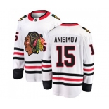 Chicago Blackhawks #15 Artem Anisimov Fanatics Branded White Away Breakaway NHL Jersey