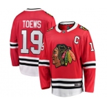 Chicago Blackhawks #19 Jonathan Toews Fanatics Branded Red Home Breakaway NHL Jersey