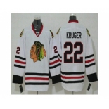 Chicago Blackhawks #22 Marcus Kruger Authentic Away White Premier Jersey[Kruger]