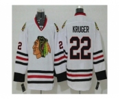 Chicago Blackhawks #22 Marcus Kruger Authentic Away White Premier Jersey[Kruger]