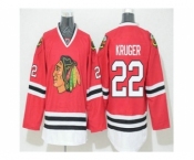 Chicago Blackhawks #22 Marcus Kruger Home Red Reebok NHL Hockey Jersey[Kruger]