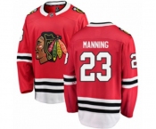 Chicago Blackhawks #23 Brandon Manning Authentic Red Home Fanatics Branded Breakaway NHL Jersey