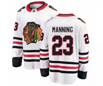 Chicago Blackhawks #23 Brandon Manning Authentic White Away Fanatics Branded Breakaway NHL Jersey