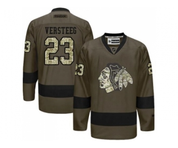 Chicago Blackhawks #23 Kris Versteeg Green Salute to Service Stitched NHL Jersey