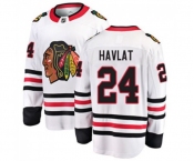 Chicago Blackhawks #24 Martin Havlat Fanatics Branded White Away Breakaway NHL Jersey