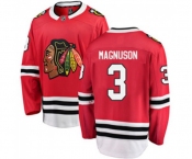 Chicago Blackhawks #3 Keith Magnuson Fanatics Branded Red Home Breakaway NHL Jersey