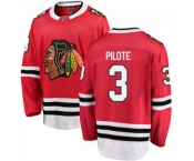 Chicago Blackhawks #3 Pierre Pilote Fanatics Branded Red Home Breakaway NHL Jersey