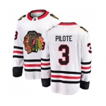 Chicago Blackhawks #3 Pierre Pilote Fanatics Branded White Away Breakaway NHL Jersey