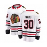 Chicago Blackhawks #30 Cam Ward Authentic White Away Fanatics Branded Breakaway NHL Jersey