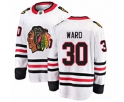 Chicago Blackhawks #30 Cam Ward Authentic White Away Fanatics Branded Breakaway NHL Jersey