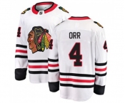 Chicago Blackhawks #4 Bobby Orr Fanatics Branded White Away Breakaway NHL Jersey