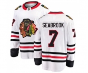 Chicago Blackhawks #7 Brent Seabrook Fanatics Branded White Away Breakaway NHL Jersey