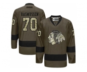 Chicago Blackhawks #70 Dennis Rasmussen Green Salute to Service Stitched NHL Jersey