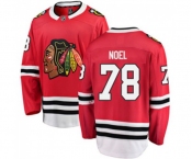 Chicago Blackhawks #78 Nathan Noel Fanatics Branded Red Home Breakaway NHL Jersey