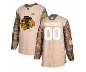 Men Adidas Chicago Blackhawks #00 Clark Griswold Camo Authentic 2017 Veterans Day Stitched NHL Jersey