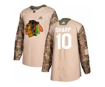 Men Adidas Chicago Blackhawks #10 Patrick Sharp Camo Authentic 2017 Veterans Day Stitched NHL Jersey