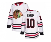 Men Adidas Chicago Blackhawks #10 Patrick Sharp White Road Authentic Stitched NHL Jersey