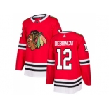 Men Adidas Chicago Blackhawks #12 Alex DeBrincat Red Home Authentic Stitched NHL Jersey