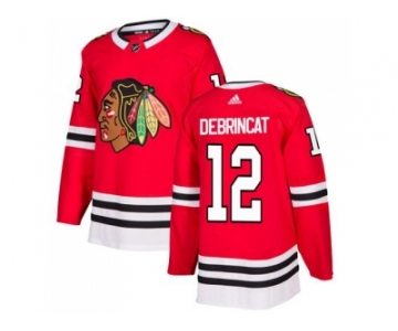 Men Adidas Chicago Blackhawks #12 Alex DeBrincat Red Home Authentic Stitched NHL Jersey