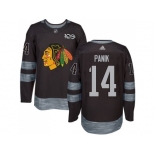 Men Adidas Chicago Blackhawks #14 Richard Panik Black 1917-2017 100th Anniversary Stitched NHL Jersey