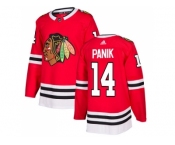 Men Adidas Chicago Blackhawks #14 Richard Panik Red Home Authentic Stitched NHL Jersey