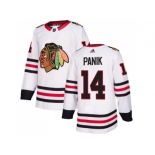 Men Adidas Chicago Blackhawks #14 Richard Panik White Road Authentic Stitched NHL Jersey