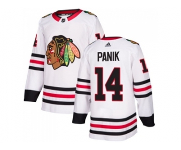 Men Adidas Chicago Blackhawks #14 Richard Panik White Road Authentic Stitched NHL Jersey