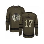 Men Adidas Chicago Blackhawks #17 Lance Bouma Green Salute to Service Stitched NHL Jersey