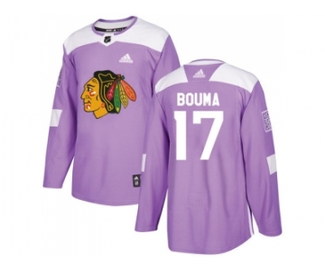 Men Adidas Chicago Blackhawks #17 Lance Bouma Purple Authentic Fights Cancer Stitched NHL Jersey