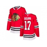 Men Adidas Chicago Blackhawks #17 Lance Bouma Red Home Authentic Stitched NHL Jersey