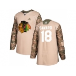 Men Adidas Chicago Blackhawks #18 Denis Savard Camo Authentic 2017 Veterans Day Stitched NHL Jersey