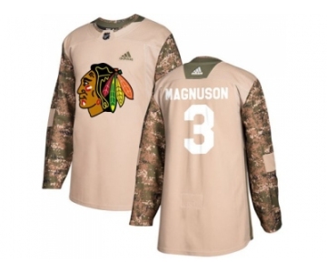 Men Adidas Chicago Blackhawks #3 Keith Magnuson Camo Authentic 2017 Veterans Day Stitched NHL Jersey