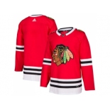 Men Adidas Chicago Blackhawks Blank Red Home Authentic Stitched NHL Jersey