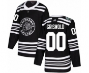 Men's Adidas Chicago Blackhawks #00 Clark Griswold Authentic Black 2019 Winter Classic NHL Jersey