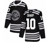 Men's Adidas Chicago Blackhawks #10 Patrick Sharp Authentic Black 2019 Winter Classic NHL Jersey