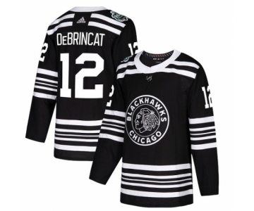 Men's Adidas Chicago Blackhawks #12 Alex DeBrincat Authentic Black 2019 Winter Classic NHL Jersey