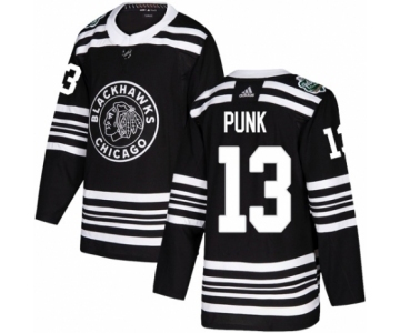 Men's Adidas Chicago Blackhawks #13 CM Punk Authentic Black 2019 Winter Classic NHL Jersey