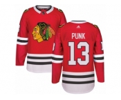 Men's Adidas Chicago Blackhawks #13 CM Punk Authentic Red Home NHL Jersey