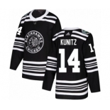 Men's Adidas Chicago Blackhawks #14 Chris Kunitz Authentic Black 2019 Winter Classic NHL Jersey