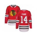 Men's Adidas Chicago Blackhawks #14 Richard Panik Authentic Red Home NHL Jersey