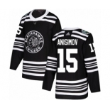 Men's Adidas Chicago Blackhawks #15 Artem Anisimov Authentic Black 2019 Winter Classic NHL Jersey