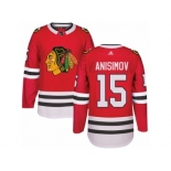 Men's Adidas Chicago Blackhawks #15 Artem Anisimov Authentic Red Home NHL Jersey