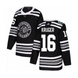 Men's Adidas Chicago Blackhawks #16 Marcus Kruger Authentic Black 2019 Winter Classic NHL Jersey