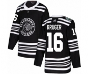 Men's Adidas Chicago Blackhawks #16 Marcus Kruger Authentic Black 2019 Winter Classic NHL Jersey