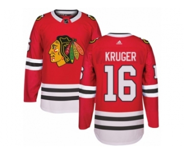 Men's Adidas Chicago Blackhawks #16 Marcus Kruger Authentic Red Home NHL Jersey