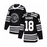 Men's Adidas Chicago Blackhawks #18 Denis Savard Authentic Black 2019 Winter Classic NHL Jersey