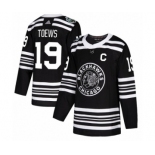 Men's Adidas Chicago Blackhawks #19 Jonathan Toews Authentic Black 2019 Winter Classic NHL Jersey